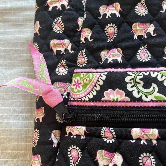 Vera Bradley Cross Body Bag with Elephant Pattern and Tortoise Shell Buckle - Picture 2 of 4